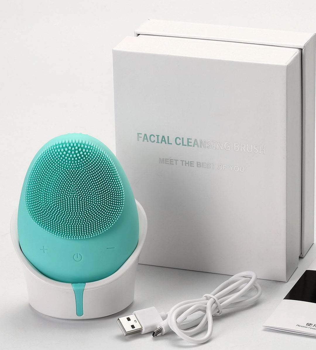 Mellow W-SONIC Silicone Facial Cleansing Brush - ZAQ