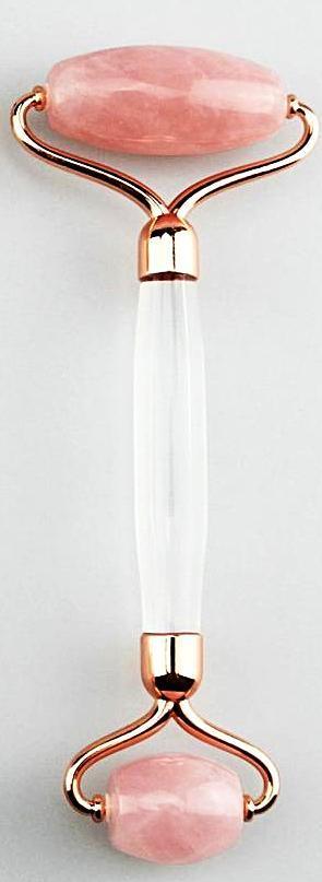 Rose Quartz Facial Roller (Clear Handel) - ZAQ