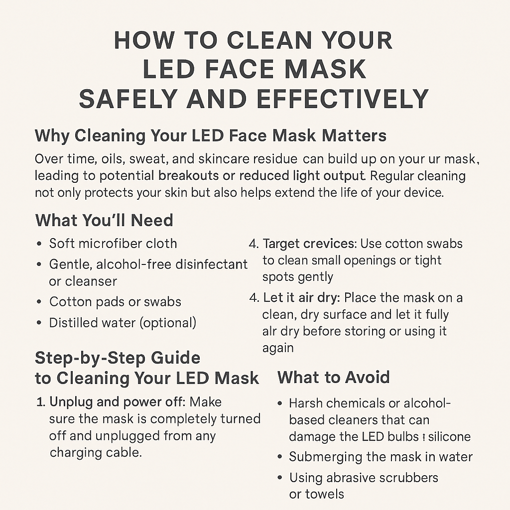 How to Clean Your LED Face Mask Safely and Effectively