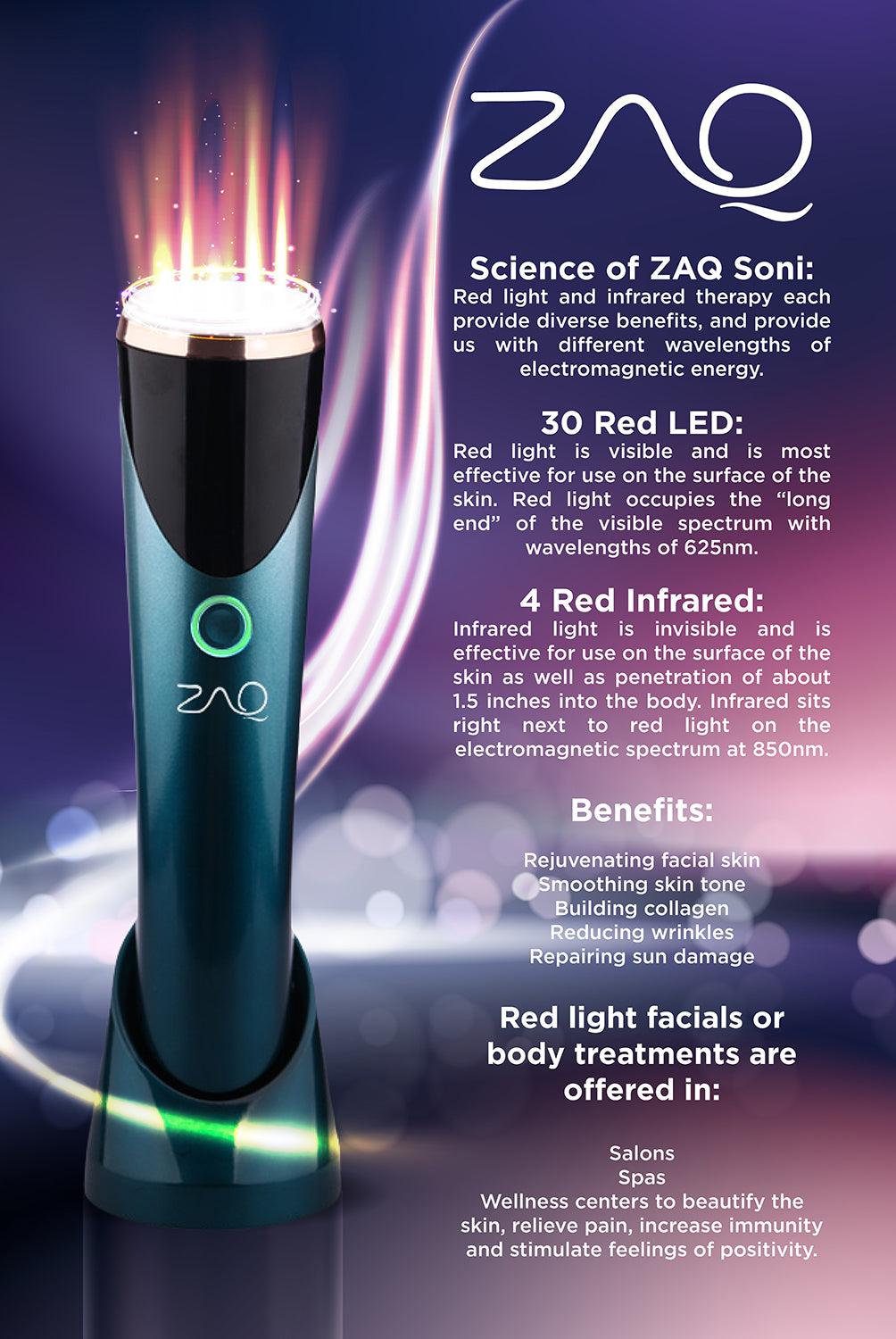 Soni Red LED with Infrared LED Light and with Heat Therapy - ZAQ Skin & Body