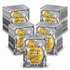 A pack of silver foil eye mask packets arranged in rows. The front packet is upright and shows a yellow label reading '24K Gold ZH Bio-Electronic EYE Mask LIFT & FIRM' with 'ZHO' and 'ZHOQ.