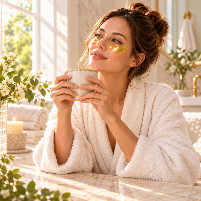 24K Gold Lift & Firm Eye Mask – Gives the under-eye area a cooling, refreshed look.
