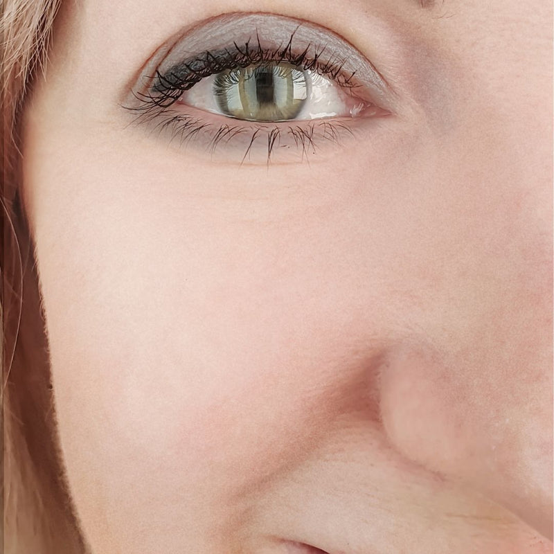 Close-up of a person's eye with detailed makeup