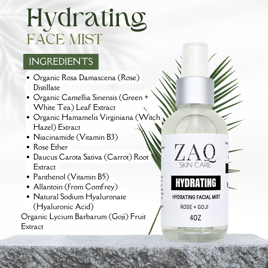 ZAQ Hydrating Rose + Goji Facial Mist - ZAQ