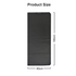Black rectangular product with dimensions labeled on a white background