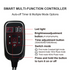 Smart multi-function controller with labeled features on a white background