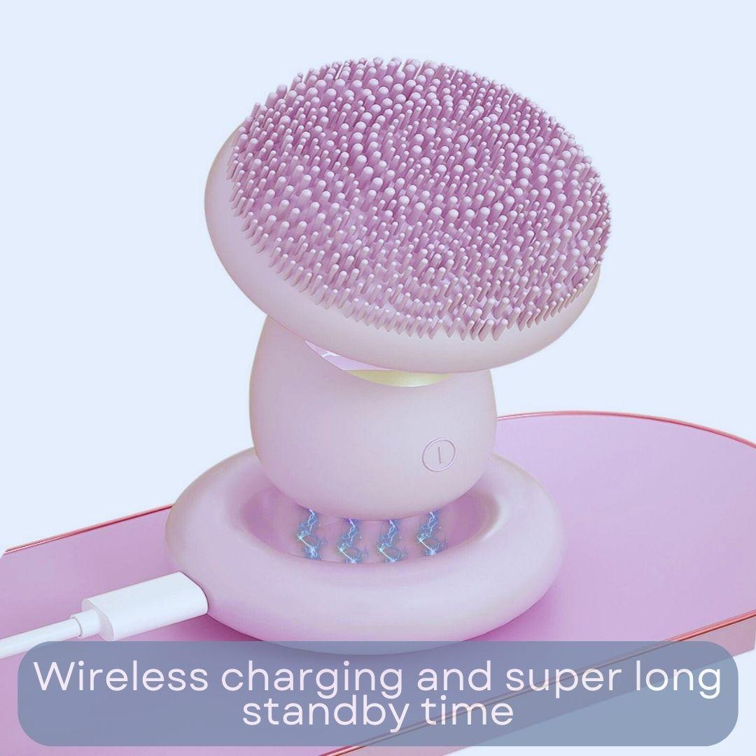 Vera Waterproof Facial Cleansing Brush with Pulse Acoustic Wave Vibration, and Magnetic Beads - ZAQ