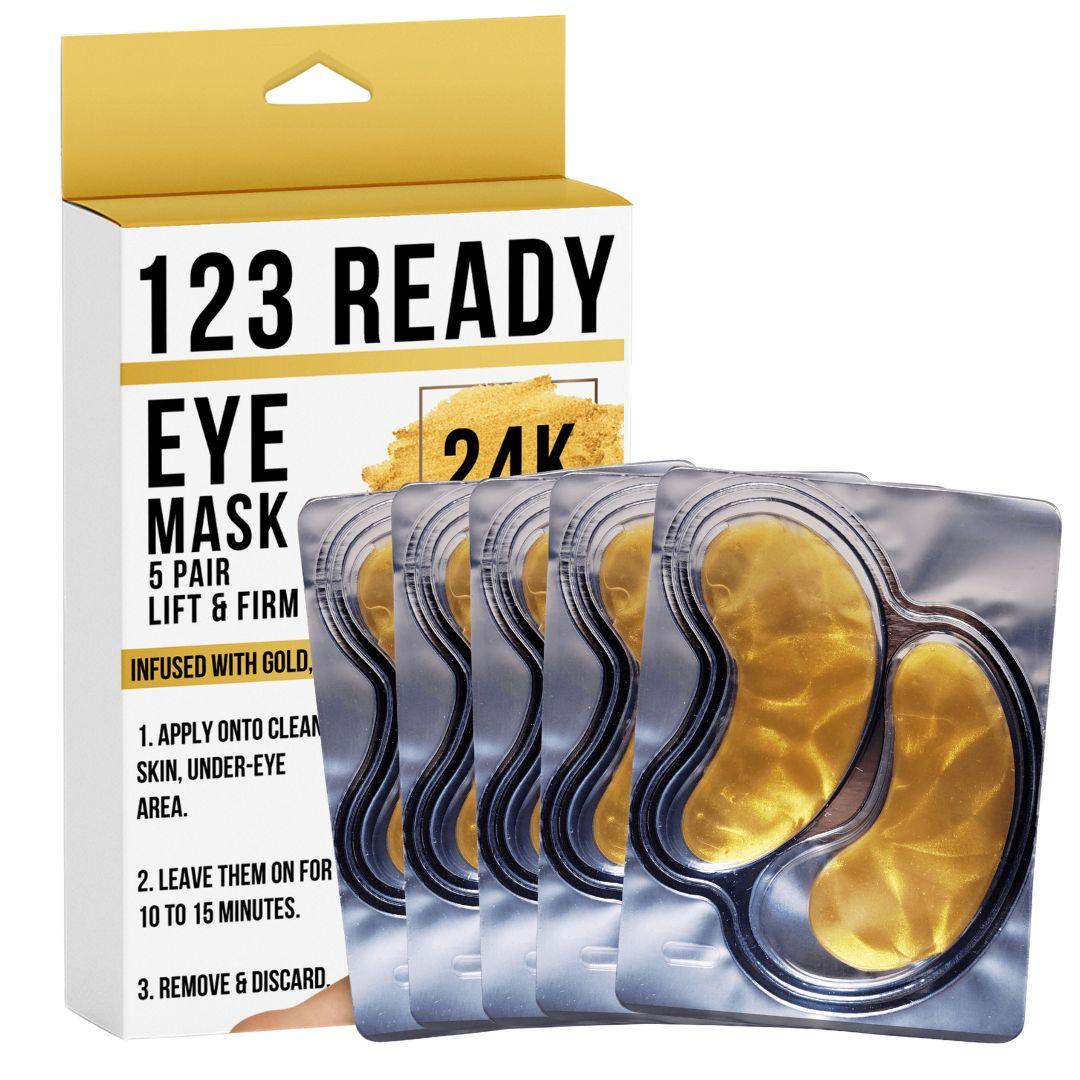 123 Ready 24K GOLD LIFT & FIRM GEL EYE PATCHES - ZAQ