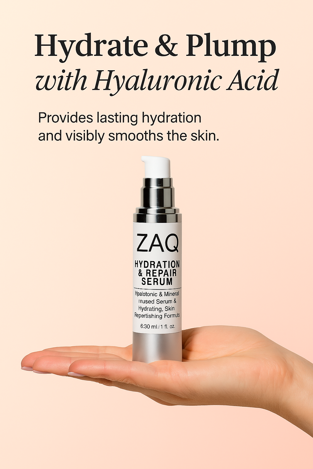 ZAQ Hydration & Repair Serum | Hyaluronic & Mineral-Infused Skincare