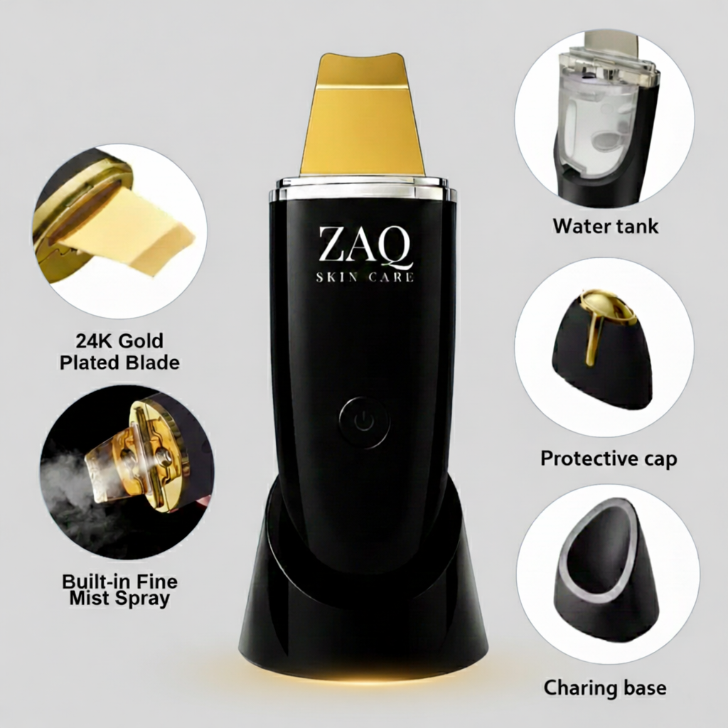 ZAQ CLNS Skin Spatula – Mist, EMS, Blue Light