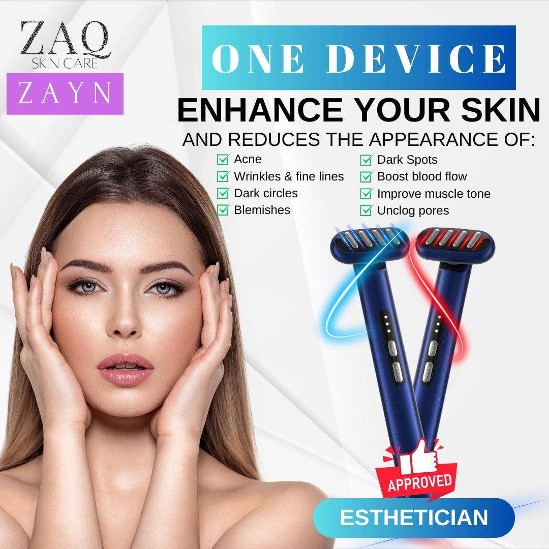 ZAQ Zayn Red & Blue LED Light with Microcurrent, Heat and Vibration Wand - ZAQ