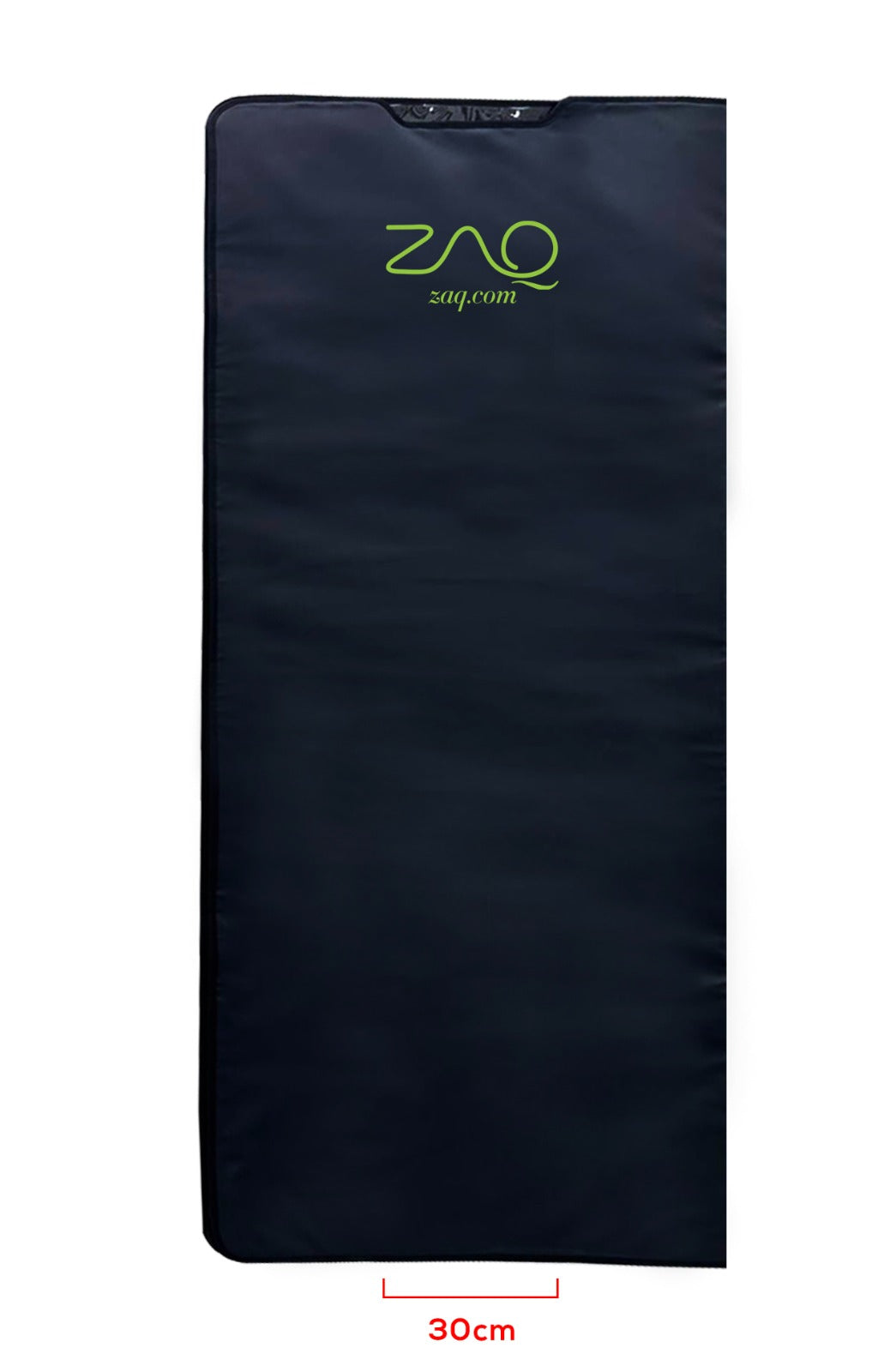 Black yoga mat with ZAO logo on a white background