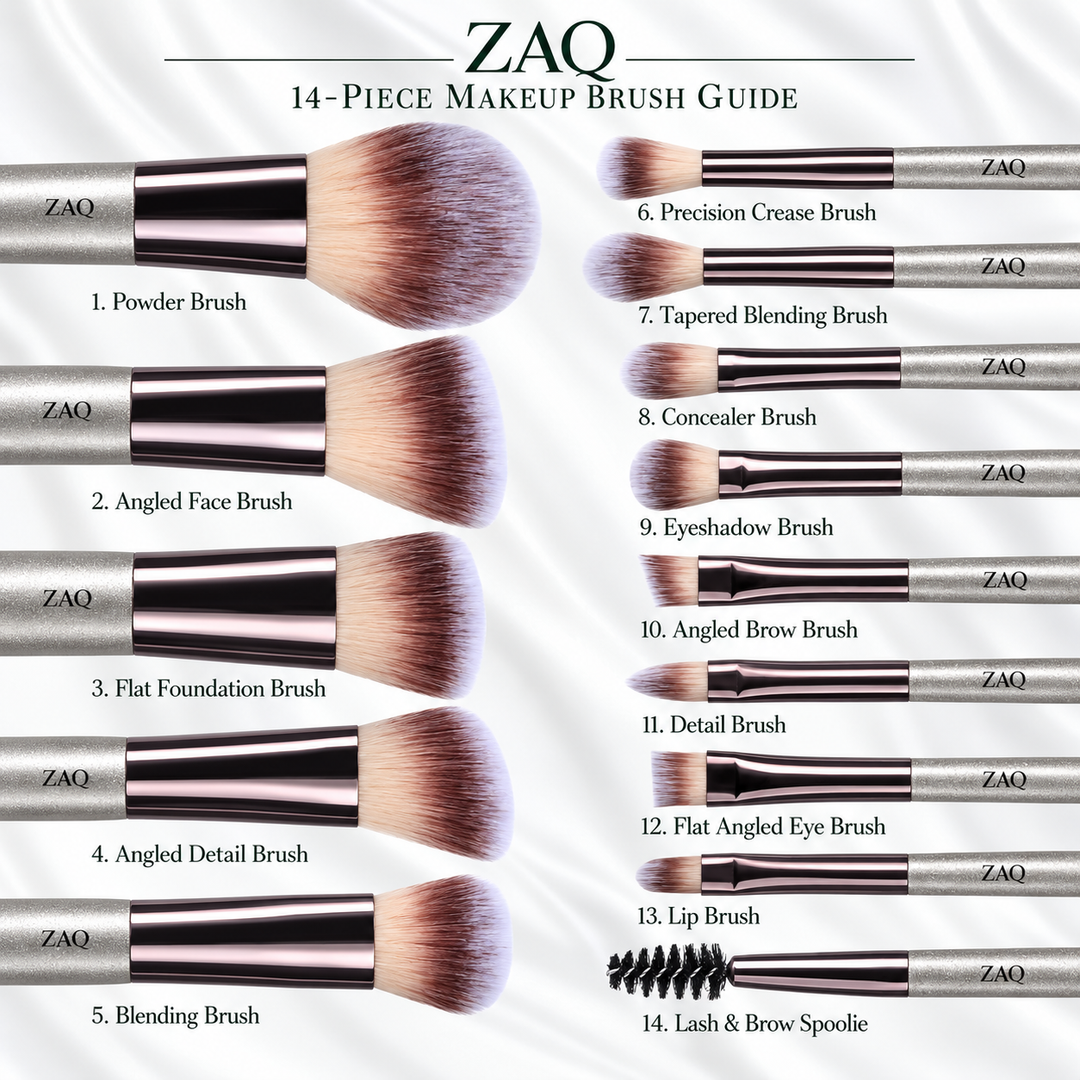 Makeup Brushes Foundation Powder Concealers Eye Shadows Makeup Set with LED light Mirror 14 Pcs Mini Makeup Brushes