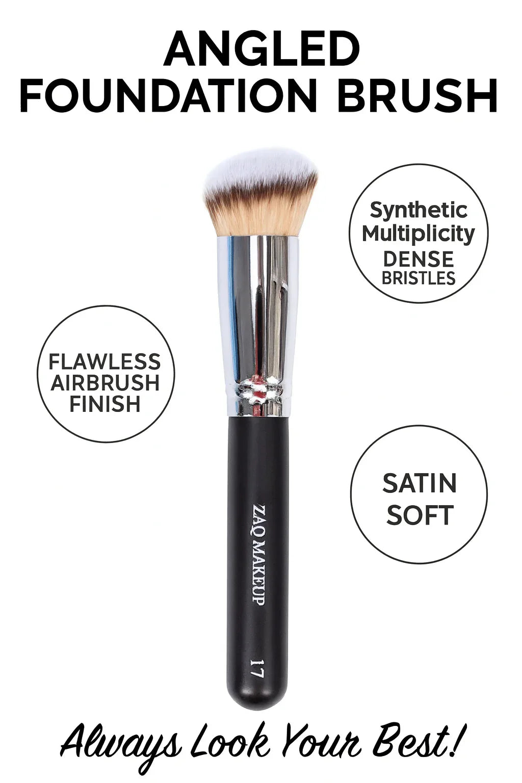 ZAQ ANGLED ROUNDED FOUNDATION BRUSH