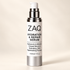 A 30 ml pump bottle of ZAQ Hydration & Repair Serum, featuring a white label with black text and a metallic silver and black pump dispenser, set against a warm beige background.