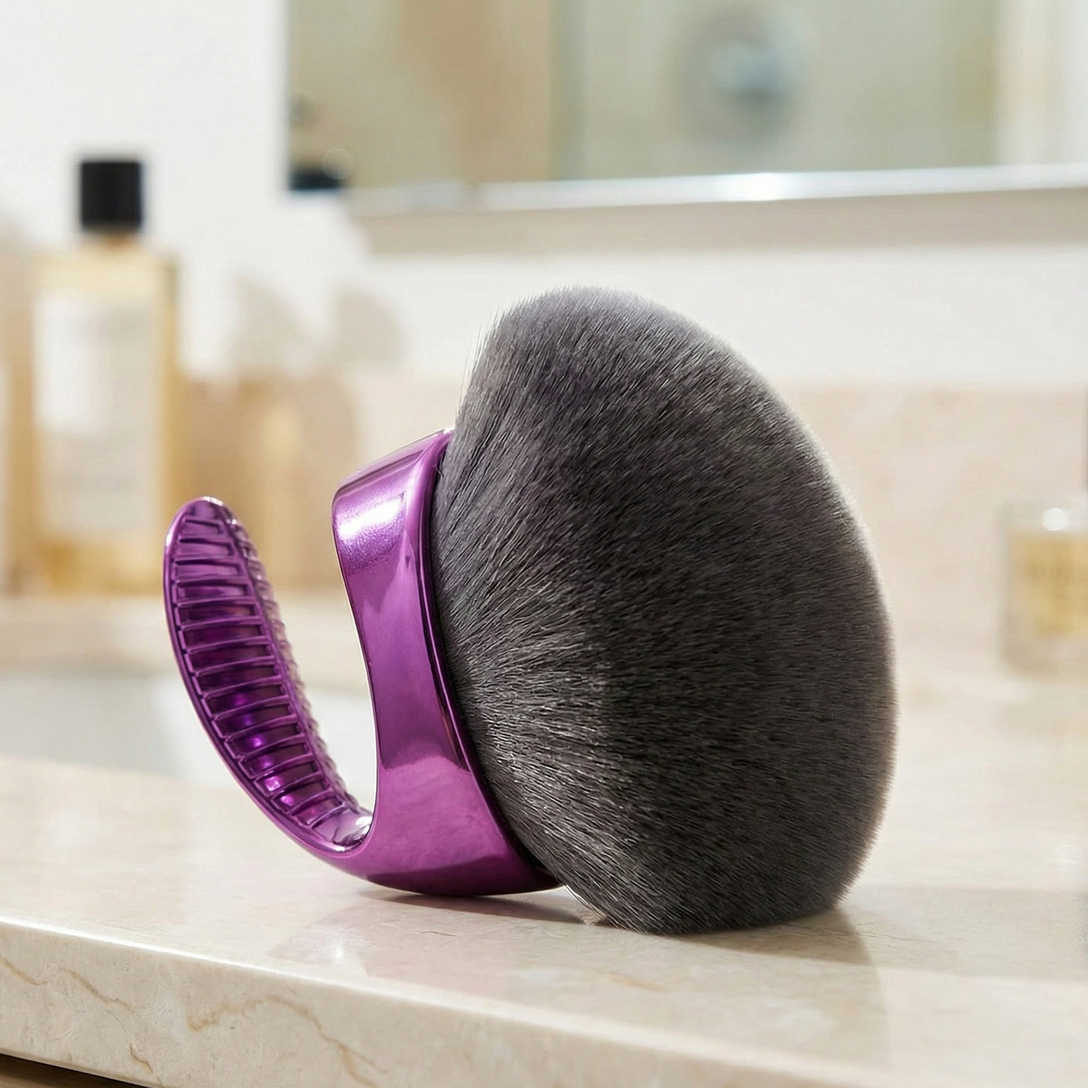 Large Face & Body Kabuki Brush - Multi-Use Applicator for Self Tanner, Foundation, and Body Luminizer - Cruelty-Free Synthetic Vegan Bristles