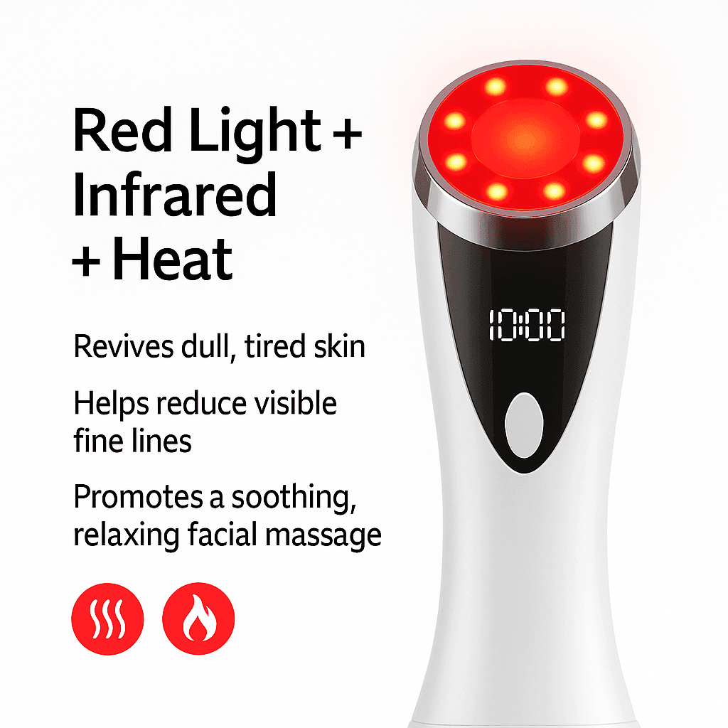 ZAQ Soni LED Light Therapy Device – Heating & Cooling Facial Tool