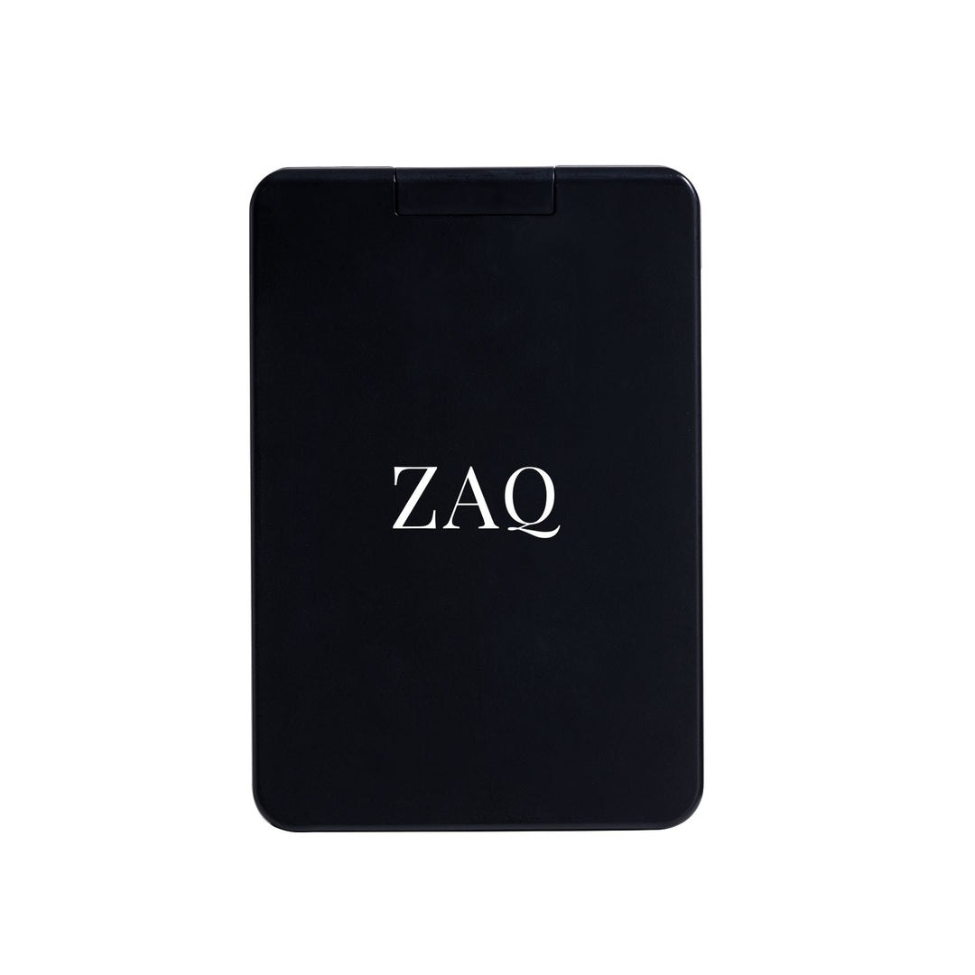 ZAQ 14-Piece Mini Makeup Brush Set with LED Light Mirror - Black Box