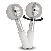 ZAQ stainless steel cryo ice globe on cheekbone