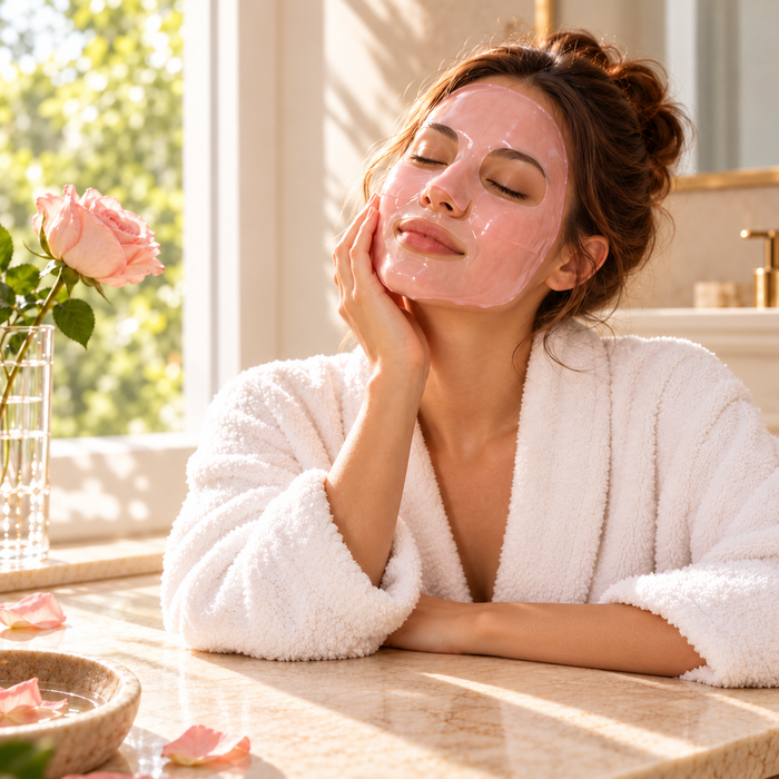 Rose Quartz Hydrogel Face Mask – Refreshes the look of tired skin with a soothing, cooling feel.
