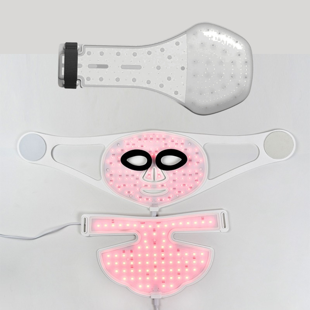 Noor 2.0 Pro LED Light Therapy Mask | Red for Anti-Aging, Blue for Acne, Healing Infrared Light