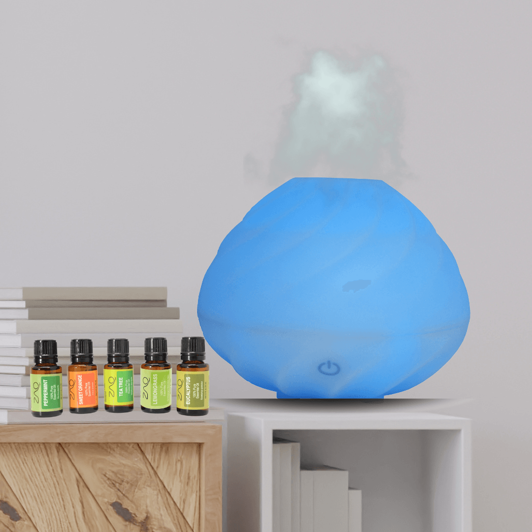 Swirl Aromatherapy Essential Oil Diffuser with Lavender Gift Set: Elevate Your Space with Tranquil Scents - ZAQ