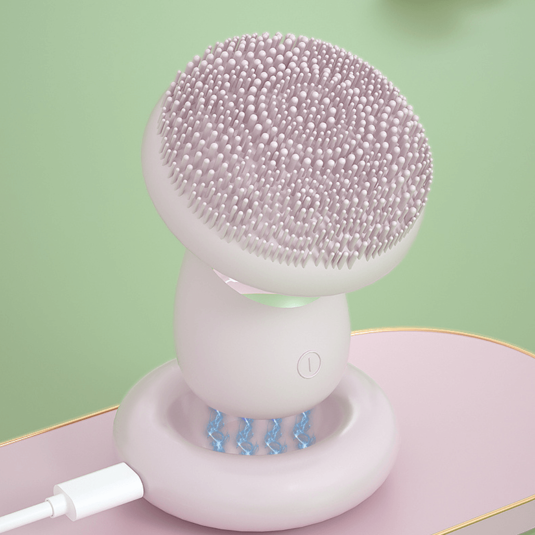 Vera Waterproof Facial Cleansing Brush with Pulse Acoustic Wave Vibration, and Magnetic Beads - ZAQ Skin & Body