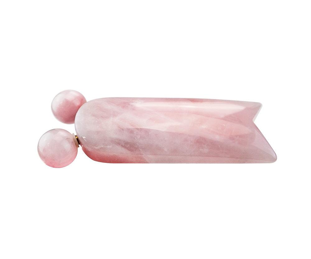 Kitty World's First Gua Sha with Roller - Rose Quartz - ZAQ