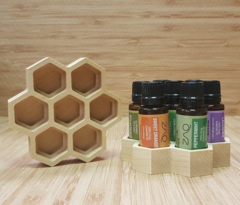 Essential Oils Honeycomb Holder for 15ml or 5ml Bottles - Handmade