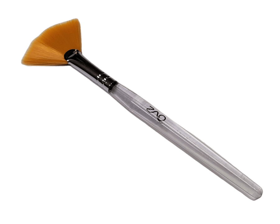 Fan Mask Brush with Synthetic Bristles & Acrylic Handle - ZAQ Skin & Body