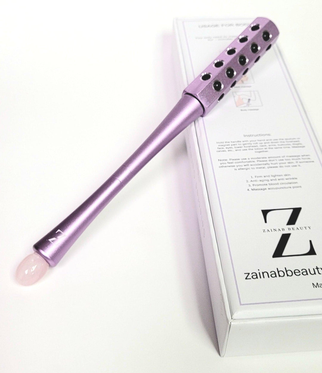 Aria Germanium Massage Roller with Rose Quartz stone - ZAQ