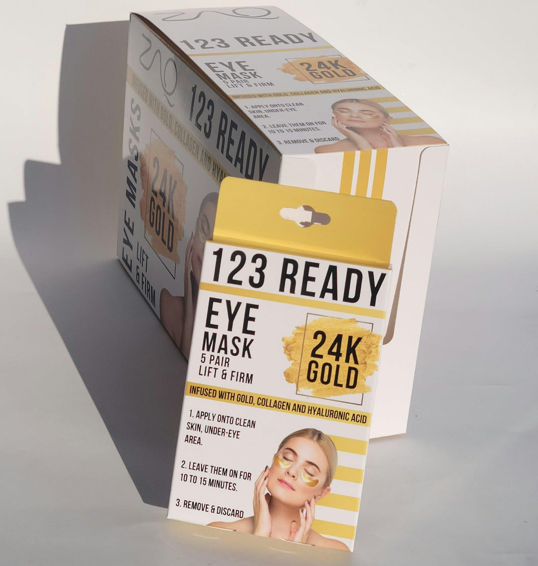 123 Ready 24K GOLD LIFT & FIRM GEL EYE PATCHES - ZAQ