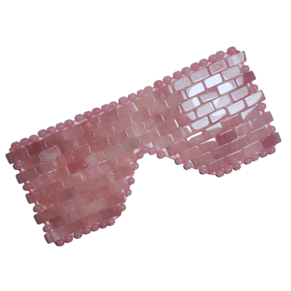 ROSE QUARTZ EYE MASK - Handmade - ZAQ