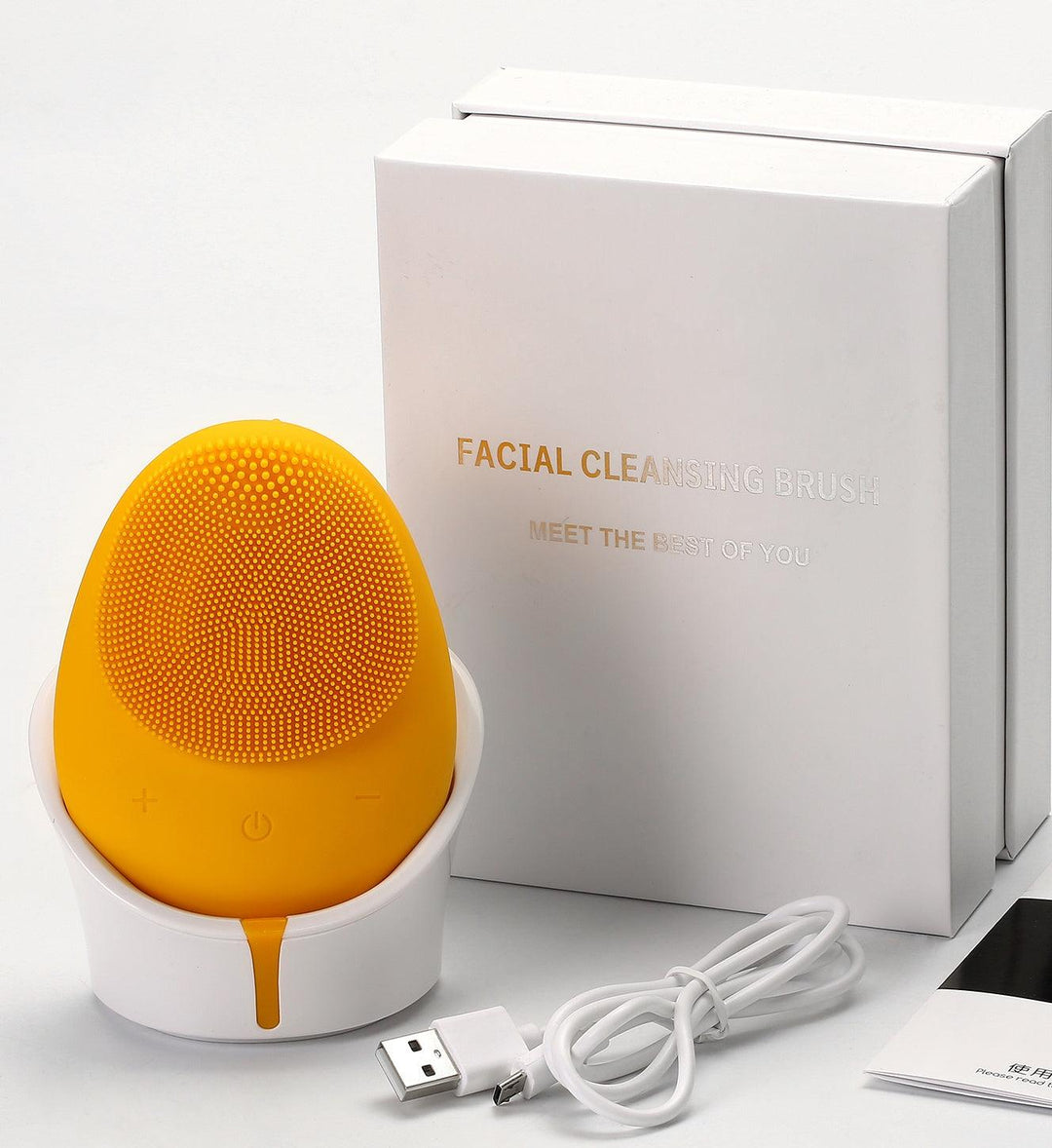 Mellow W-SONIC Silicone Facial Cleansing Brush - ZAQ