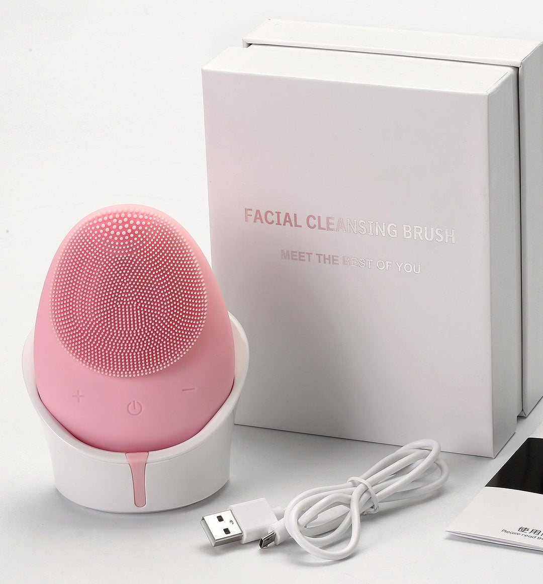 Mellow W-SONIC Silicone Facial Cleansing Brush - ZAQ