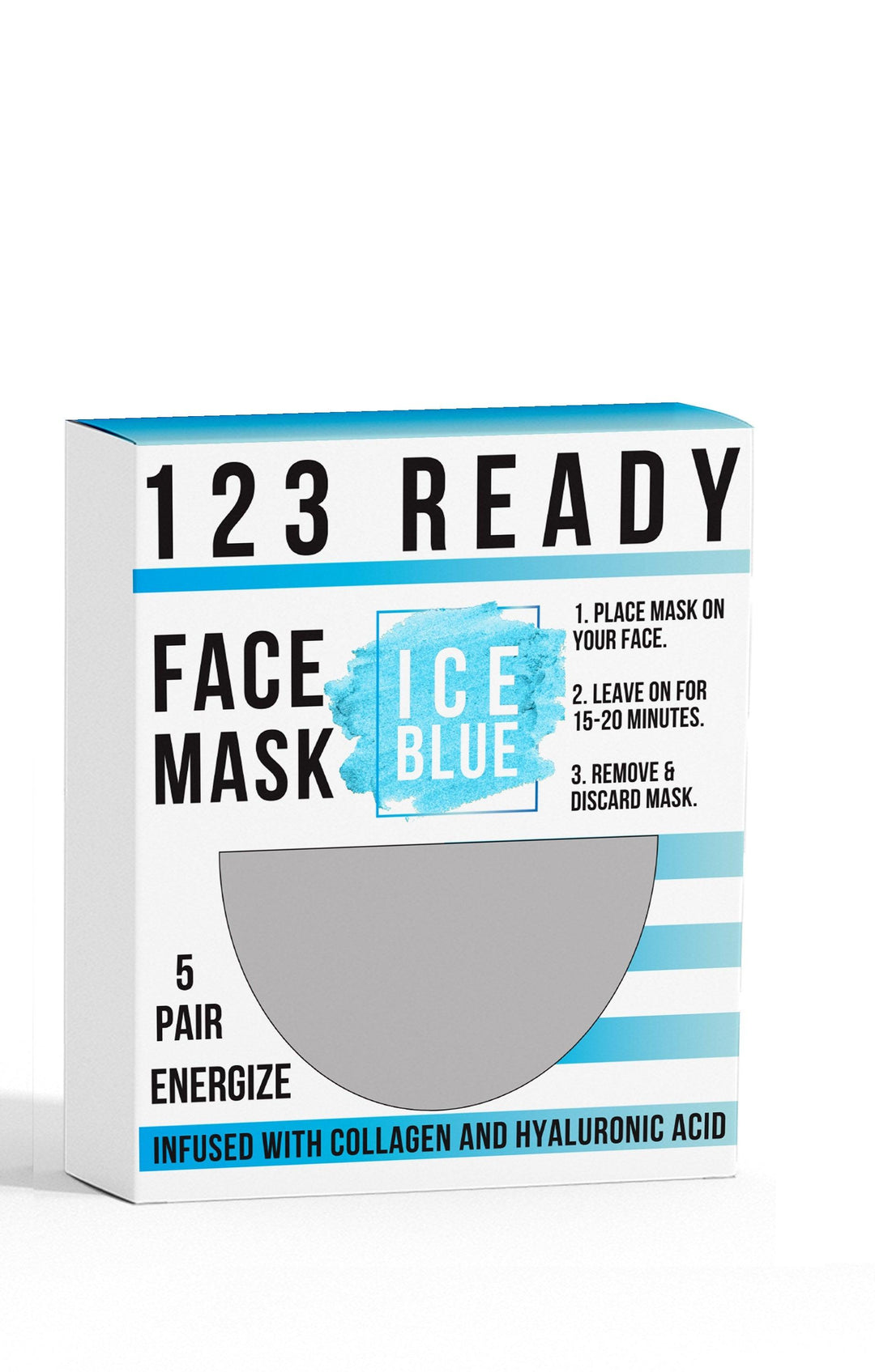 Ice Blue Gel Face Mask 5 Pc - ZAQ