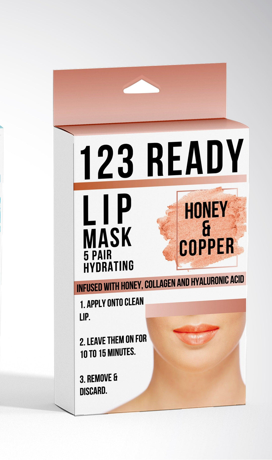 123 READY COPPER HONEY HYDRATING GEL LIP PATCHES 5PC - ZAQ