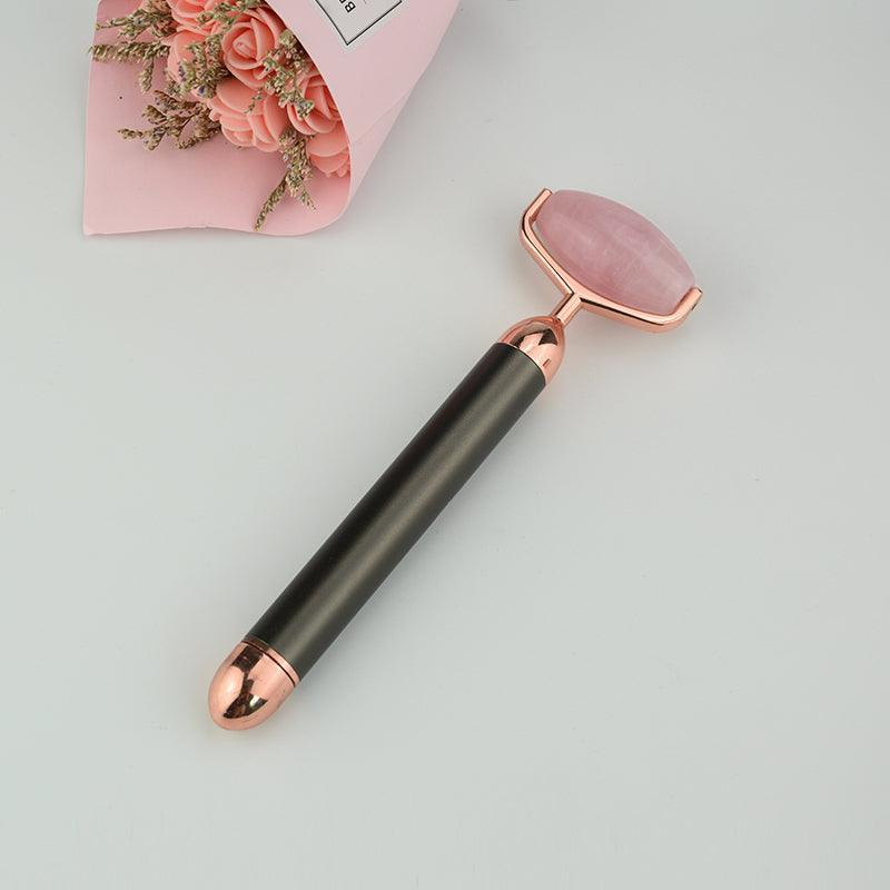 ZAQ Roll-On Rose Quartz W-Sonic Vibrating Face Roller ZAQ Roll-On Rose Quartz W-Sonic Vibrating Face Roller
