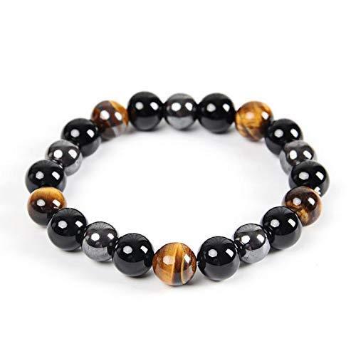 Triple Protection Bracelet - Hematite - Black Obsidian - Tiger Eye - ZAQ