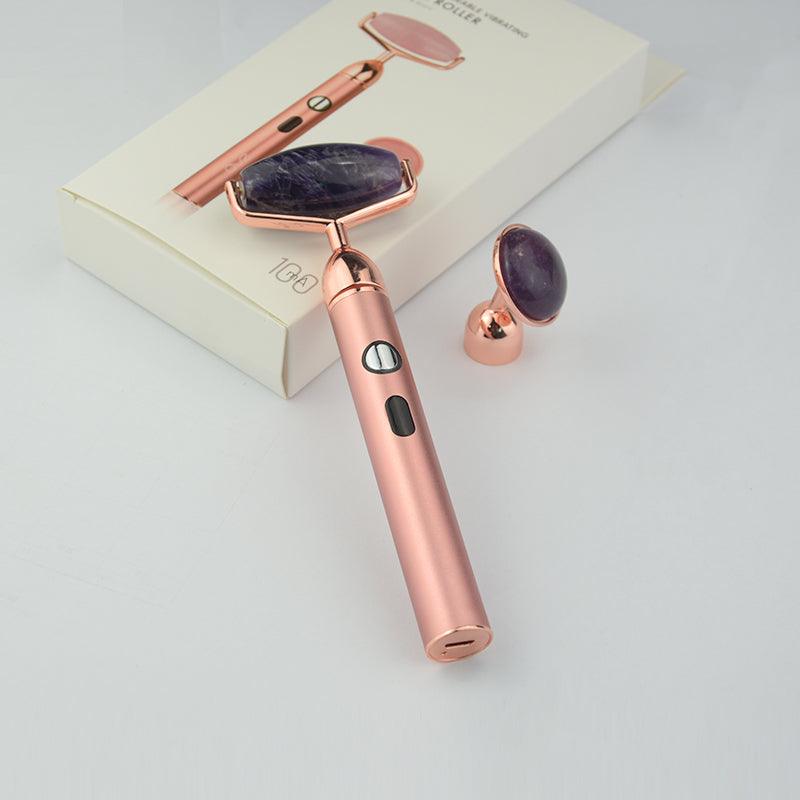 ZAQ Sana Amethyst USB Rechargeable Vibrating Changeable Face Rollers - 3 Speed - ZAQ Skin & Body