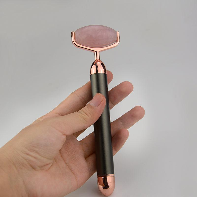 ZAQ Roll-On Rose Quartz W-Sonic Vibrating Face Roller - ZAQ