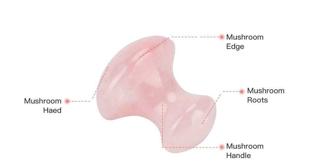 Rose Quartz Gua Sha Mushroom Shape - ZAQ