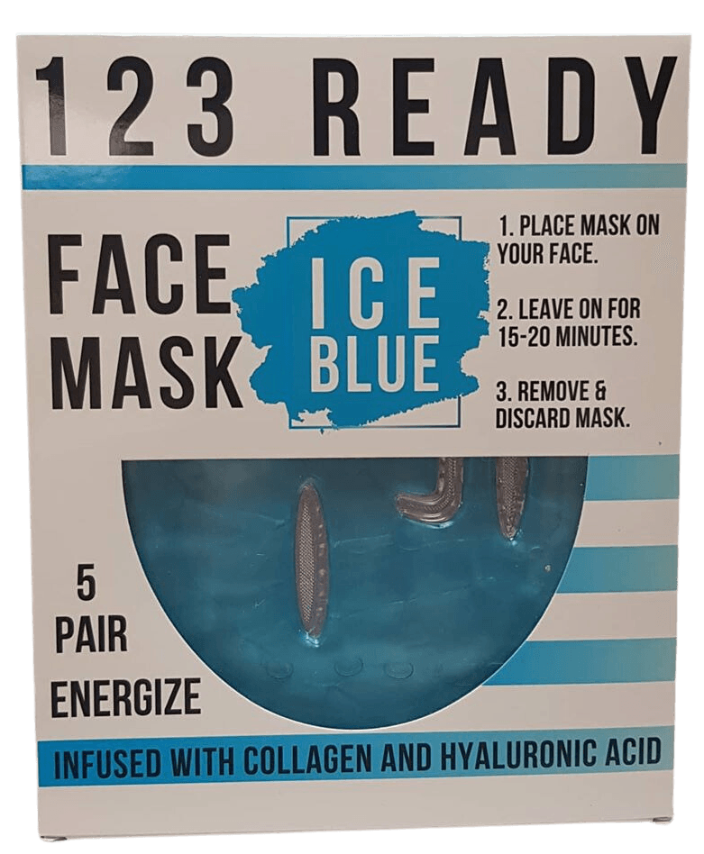 Ice Blue Gel Face Mask 5 Pc