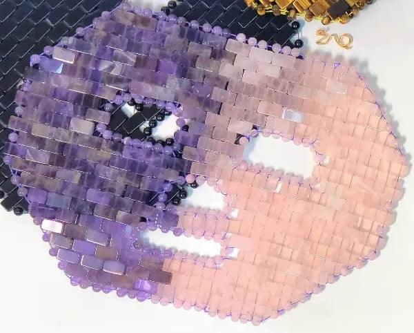 AMETHYST CLARITY + ROSE QUARTZ SELF-LOVE FACE MASK - Handmade - ZAQ