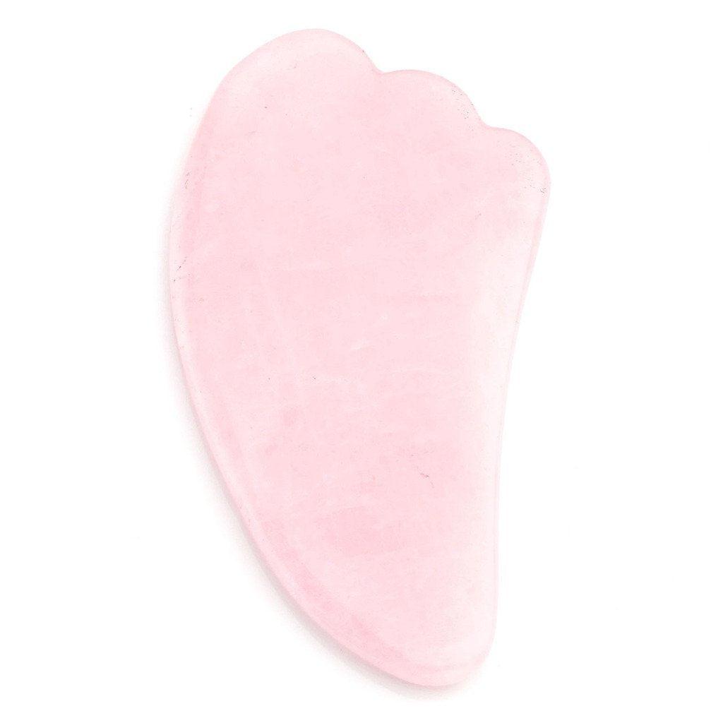 Rose Quartz Gua Sha Fin Shaped Tool, Body Facial Massage Scraping - ZAQ