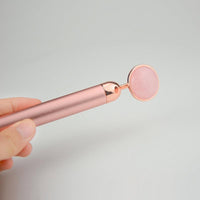 ZAQ MOON Roll-On Rose Quartz W-Sonic Massaging Vibrating Face Roller - ZAQ