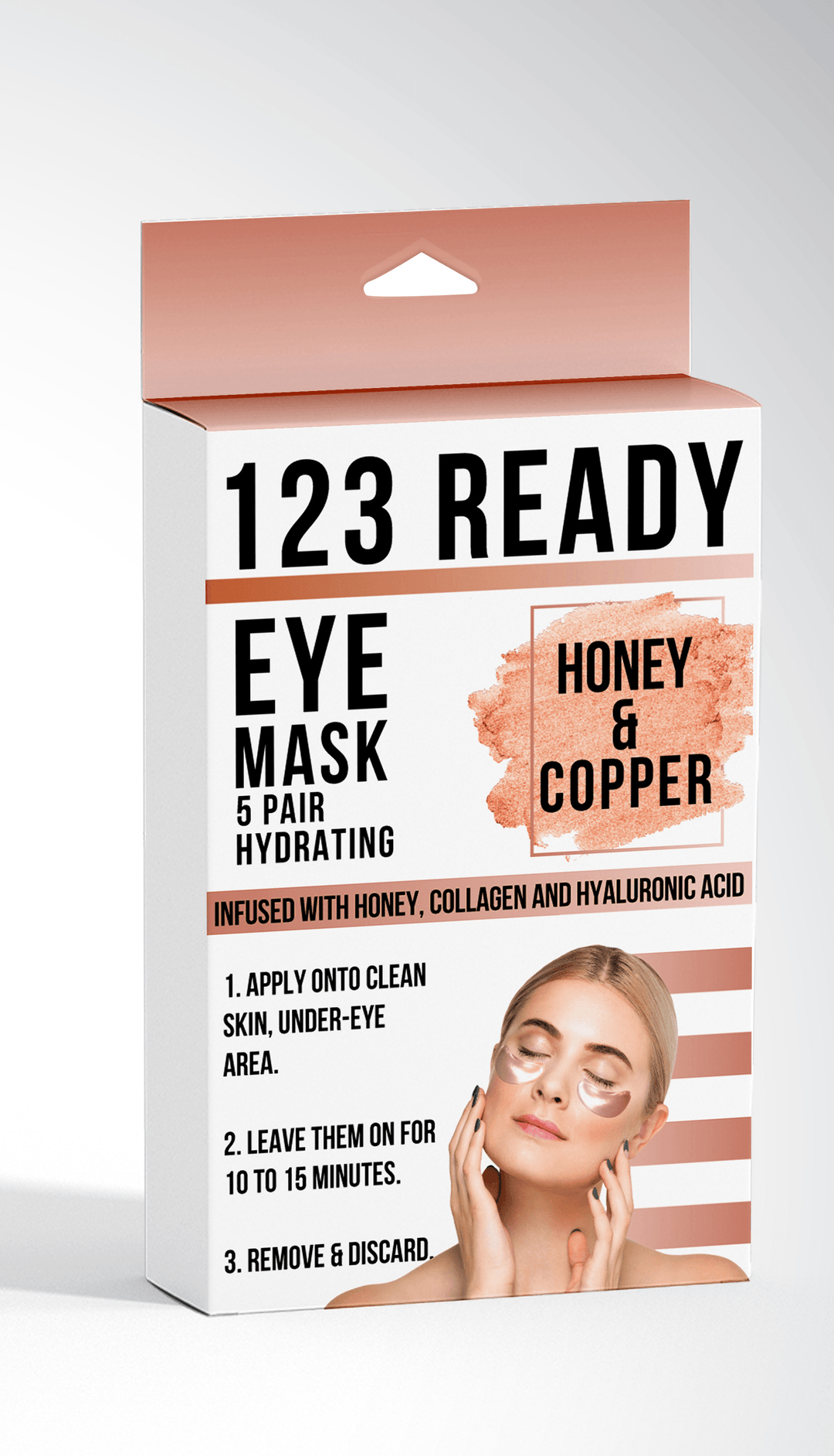 123 Ready HONEY & COPPER HYDRATING GEL EYE PATCHES - ZAQ