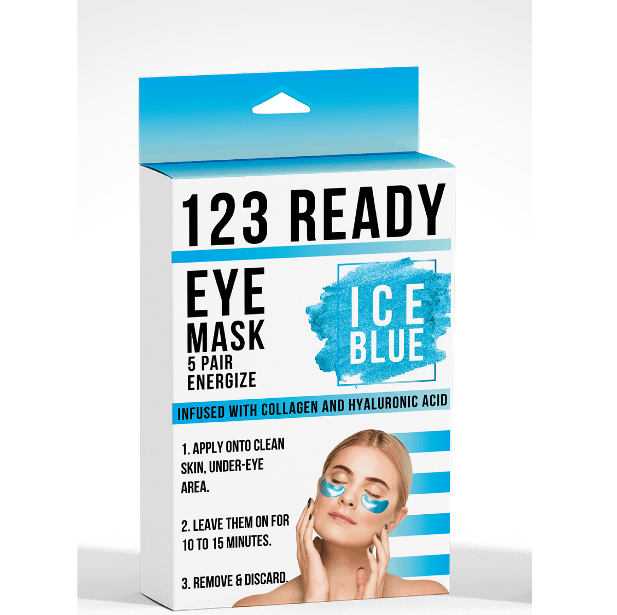 123 Ready ICE BLUE ENERGIZE GEL EYE PATCHES - ZAQ