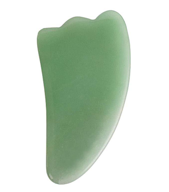 Jade Gua Sha Fin Shaped Tool, Body Facial Massage Scraping - ZAQ