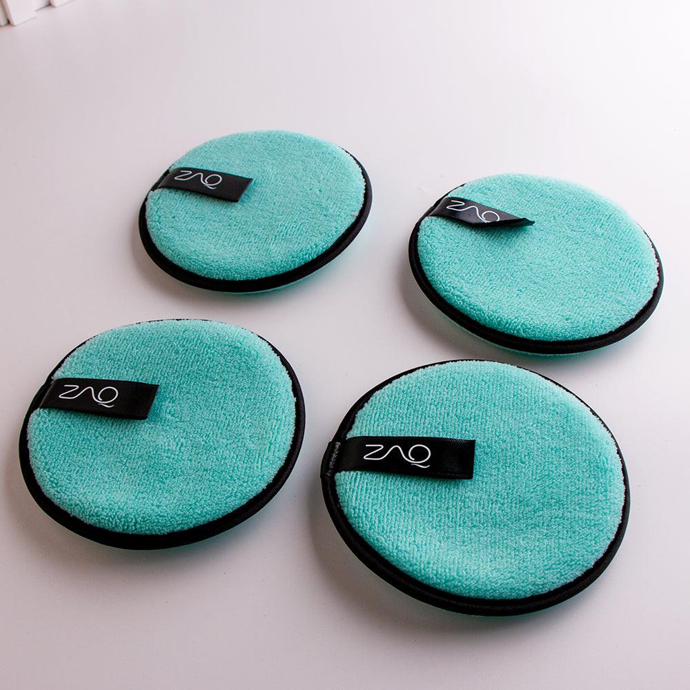 ZAQ Reusable Makeup Remover Pads 4pack with Spa facial Headband - ZAQ